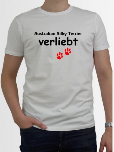 "Australian Silky Terrier verliebt" Herren T-Shirt