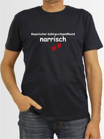"Bayerischer Gebirgsschweißhund narrisch" Herren T-Shirt