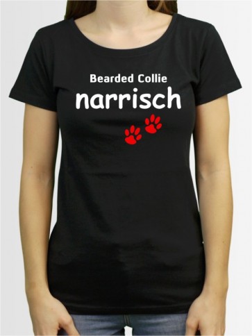 "Bearded Collie narrisch" Damen T-Shirt