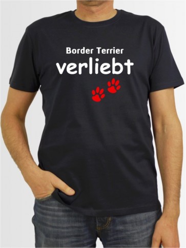 "Border Terrier verliebt" Herren T-Shirt