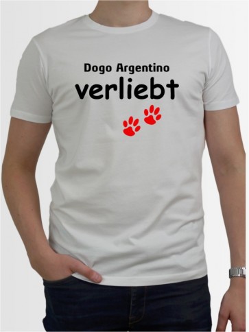 "Dogo Argentino verliebt" Herren T-Shirt