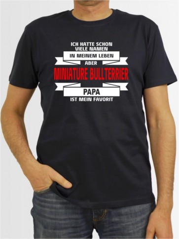 "Miniature Bullterrier Papa" Herren T-Shirt