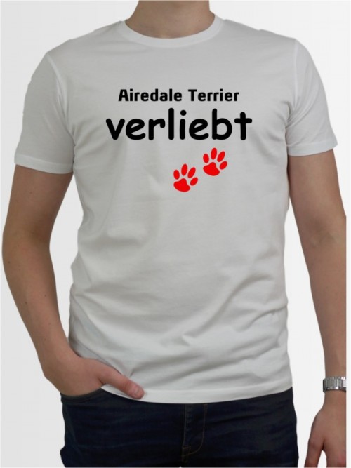 "Airedale Terrier verliebt" Herren T-Shirt
