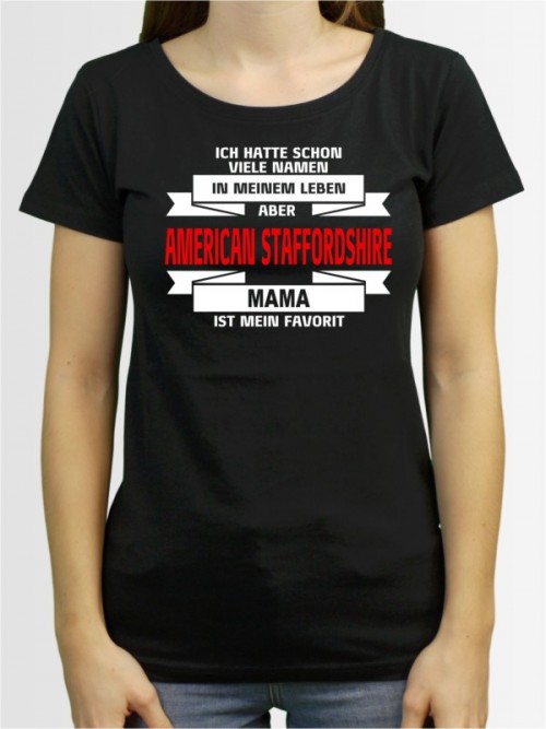 "American Staffordshire Mama" Damen T-Shirt