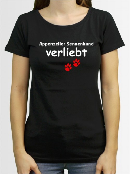 "Appenzeller Sennenhund verliebt" Damen T-Shirt