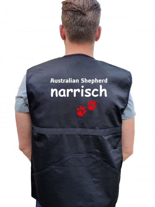 "Australian Shepherd narrisch" Weste