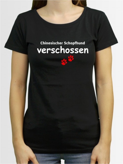 "Chinesischer Schopfhund verschossen" Damen T-Shirt