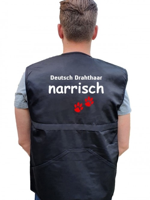 "Deutsch Drahthaar narrisch" Weste