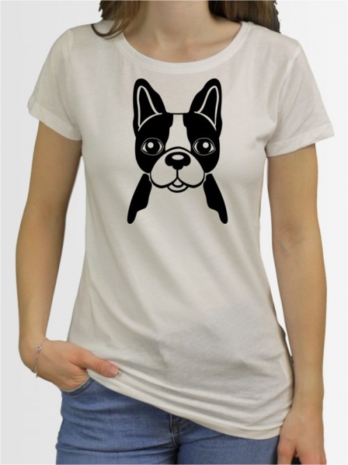"Französische Bulldogge Comic 3" Damen T-Shirt