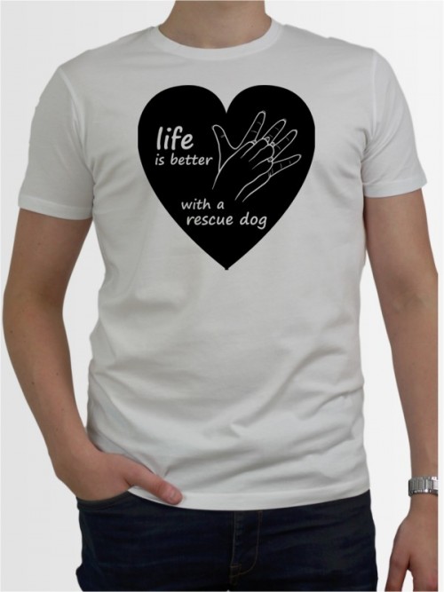 "Life Rescue Dog" Herren T-Shirt