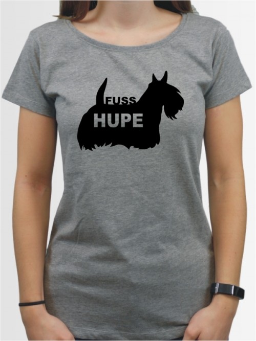 "Scottish Terrier Fußhupe" Damen T-Shirt
