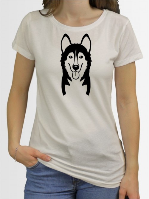"Siberian Husky Comic" Damen T-Shirt