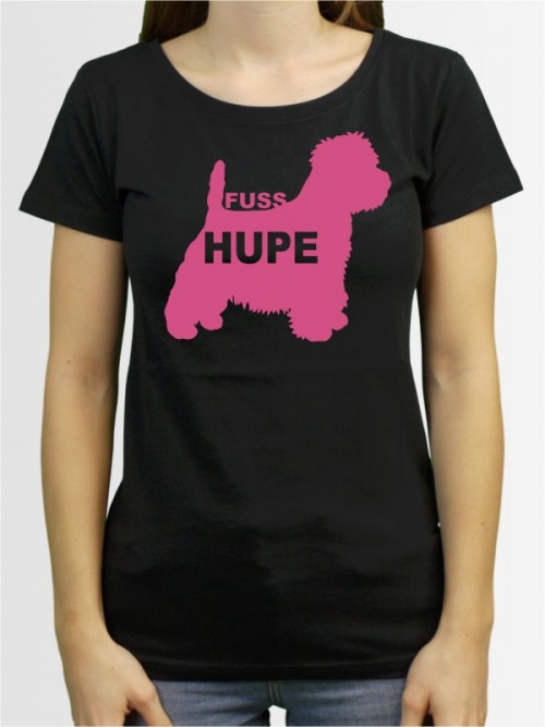 "West Highland Terrier Fußhupe" Damen T-Shirt