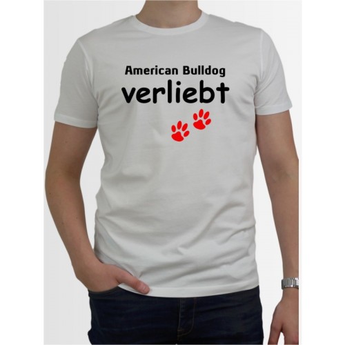 "American Bulldog verliebt" Herren T-Shirt
