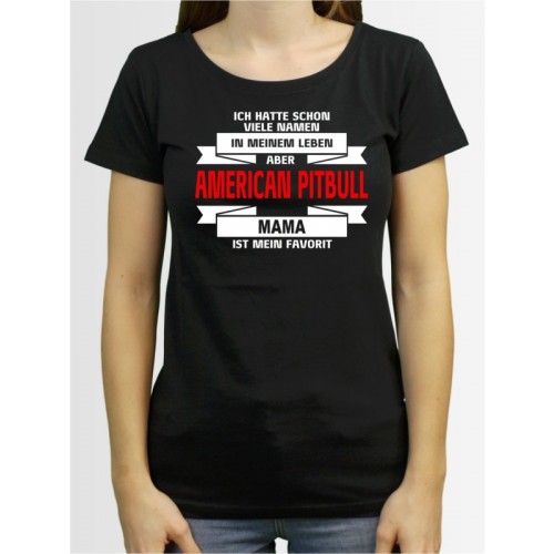 "American Pitbull Mama" Damen T-Shirt