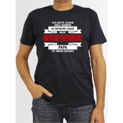 "American Staffordshire Papa" Herren T-Shirt