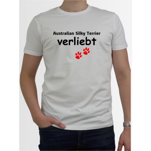 "Australian Silky Terrier verliebt" Herren T-Shirt