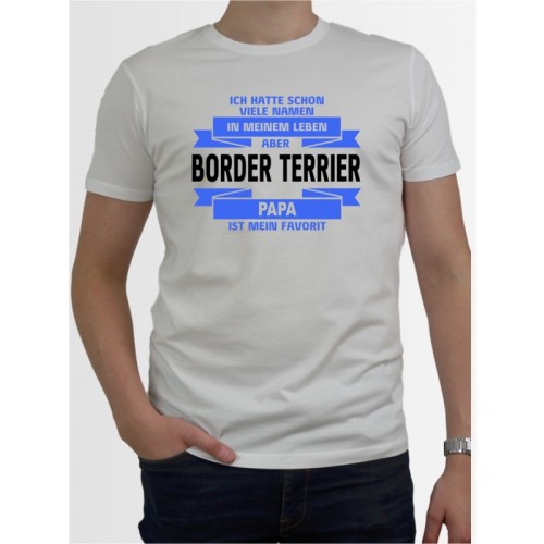 "Border Terrier Papa" Herren T-Shirt