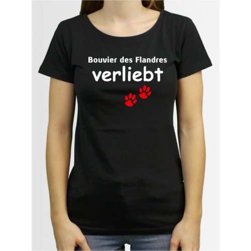 "Bouvier des Flandres verliebt" Damen T-Shirt