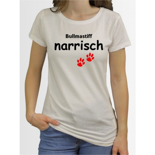 "Bullmastiff narrisch" Damen T-Shirt