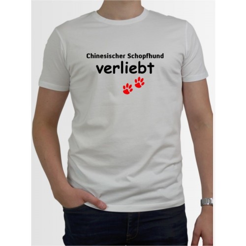 "Chinesischer Schopfhund verliebt" Herren T-Shirt