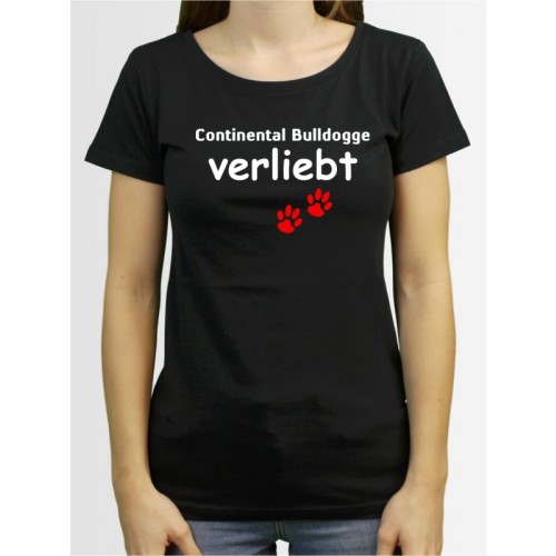 "Continental Bulldogge verliebt" Damen T-Shirt
