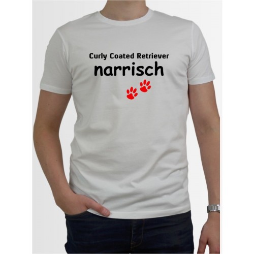 "Curly Coated Retriever narrisch" Herren T-Shirt