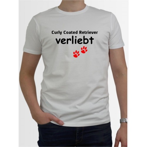 "Curly Coated Retriever verliebt" Herren T-Shirt