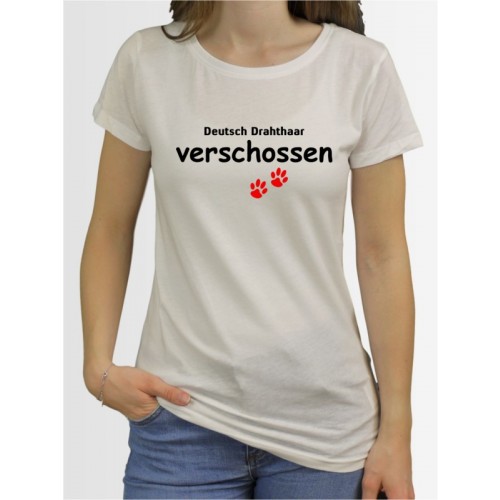 "Deutsch Drahthaar verschossen" Damen T-Shirt