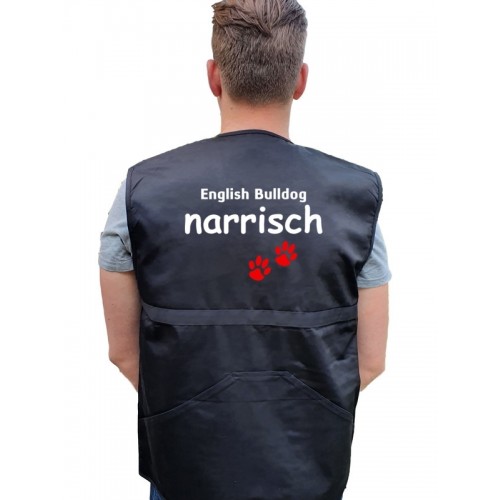 "English Bulldog narrisch" Weste