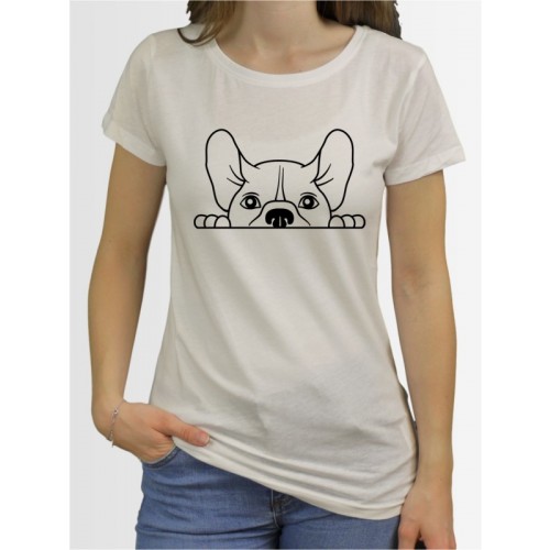 "Französische Bulldogge Comic 1" Damen T-Shirt