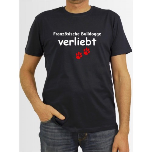 "Französische Bulldogge verliebt" Herren T-Shirt