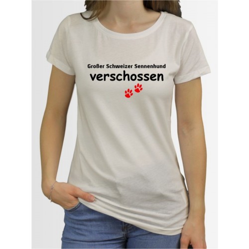 "Großer Schweizer Sennenhund verschossen" Damen T-Shirt