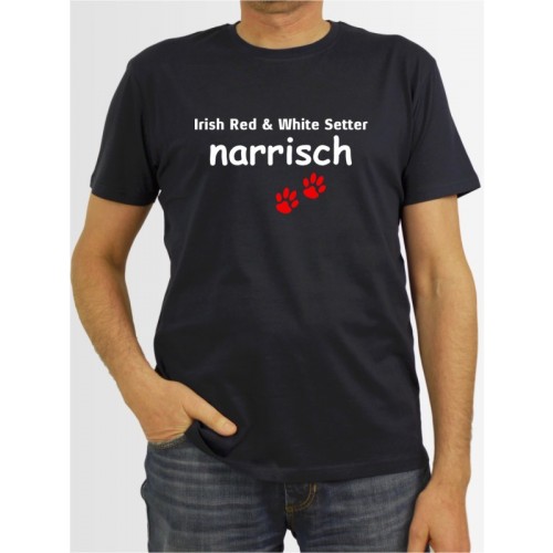 "Irish Red & White Setter narrisch" Herren T-Shirt