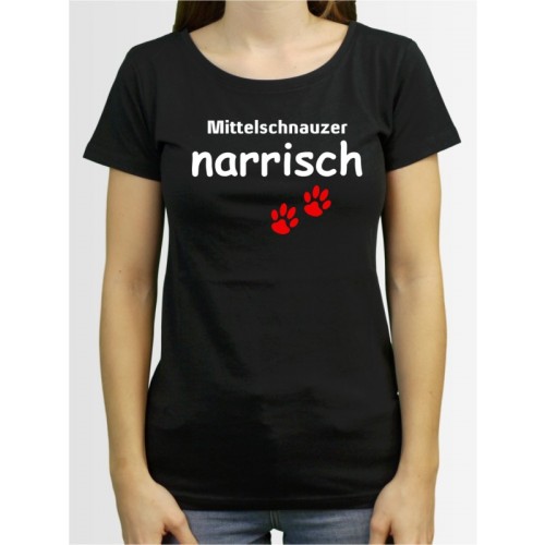 "Mittelschnauzer narrisch" Damen T-Shirt