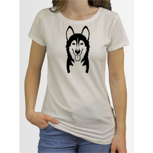 "Siberian Husky Comic" Damen T-Shirt