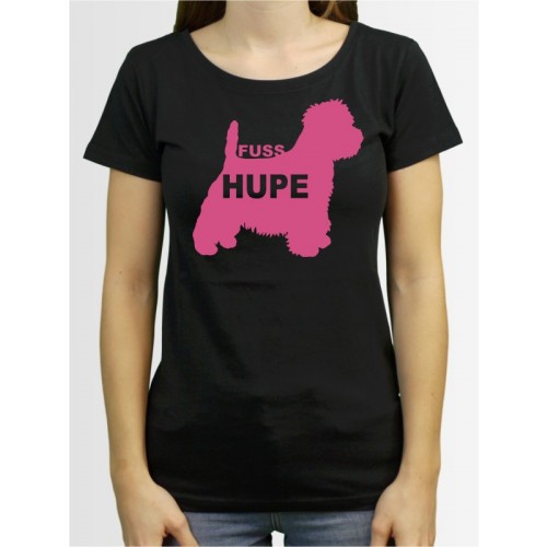 "West Highland Terrier Fußhupe" Damen T-Shirt