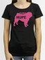 Damen-Shirt mit Mops Hunde-Motiv von AchDuDickerHund